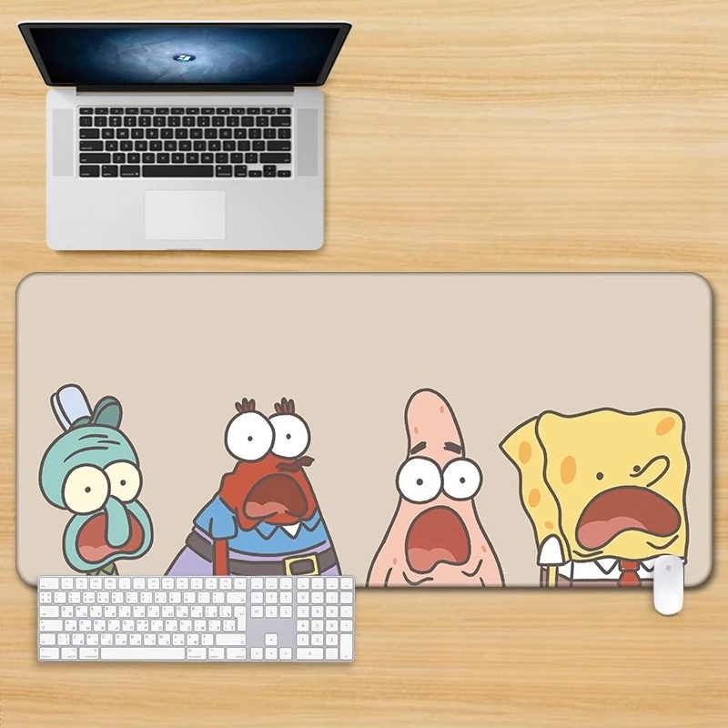 New SpongeBob SquarePants Mouse Pad Extra Large Anime Cute Patrick Star Computer Keyboard Office Desktop Pad Student Writing Pad