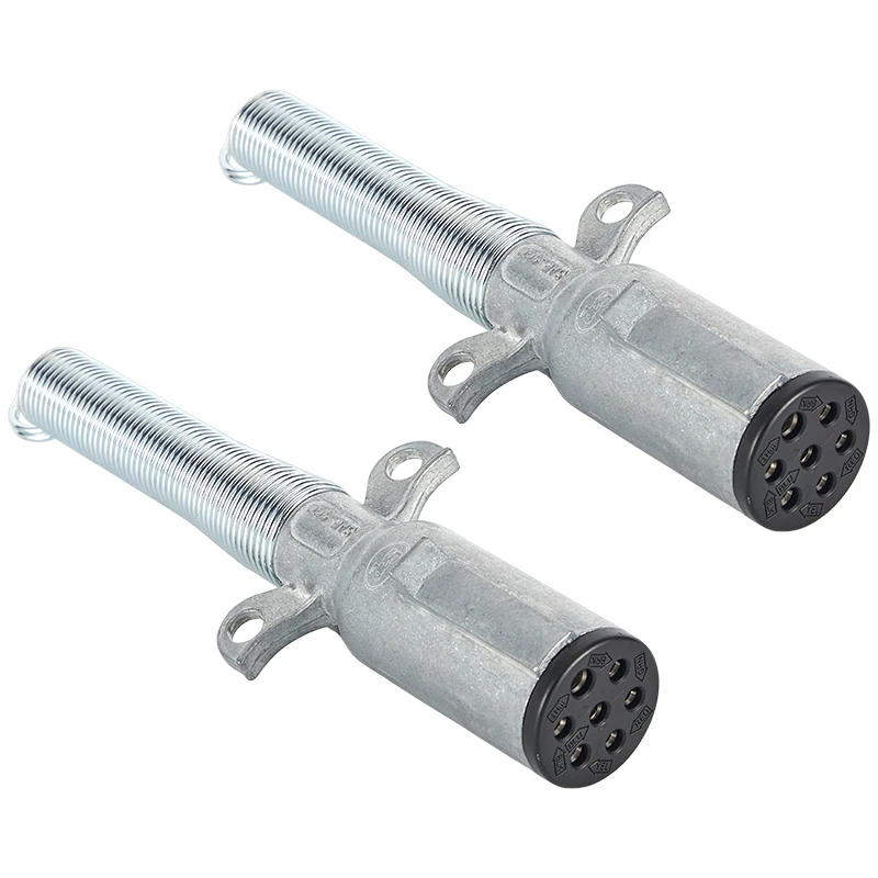 7 Way Trailer Plug, Die-cast Zinc And Galvanized Steel ,Heavy Duty 7 Pin Plug Round Trailer Connector
7 Way Trailer Plug, Die-cast Zinc And Galvanized Steel ,Heavy Duty 7 Pin Plug Round Trailer Connector