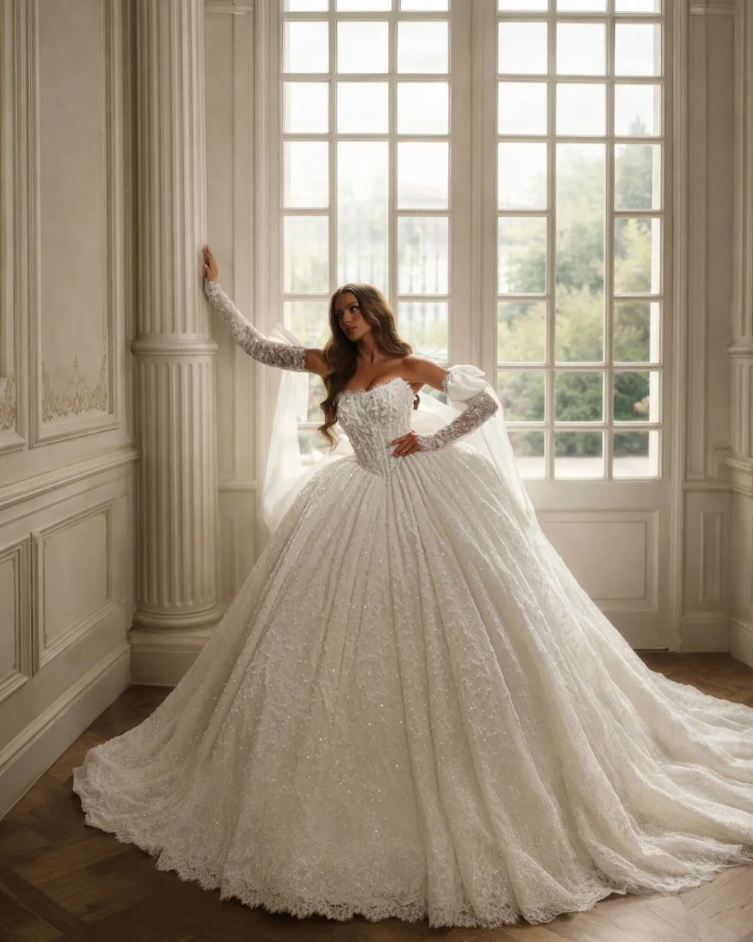Customzied Lace Sexy Bride Wedding Dresses Ball Gown Beaded Bridal Gown Women Holidays Party Vestido De Novia
Customzied Lace Sexy Bride Wedding Dresses Ball Gown Beaded Bridal Gown Women Holidays Party Vestido De Novia