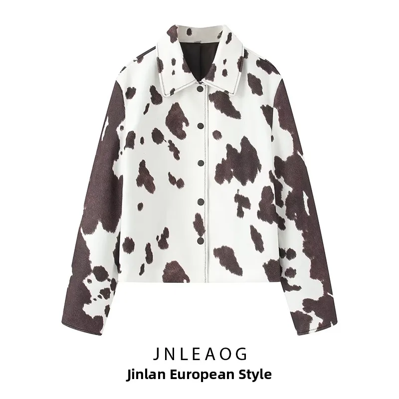 Faionable Animal Print Jaet Women's Casual Versatile ort Coat Autumn New Sle JNLEAOG Polyester Long Sve Zipper
Faionable Animal Print Jaet Women's Casual Versatile ort Coat Autumn New Sle JNLEAOG Polyester Long Sve Zipper