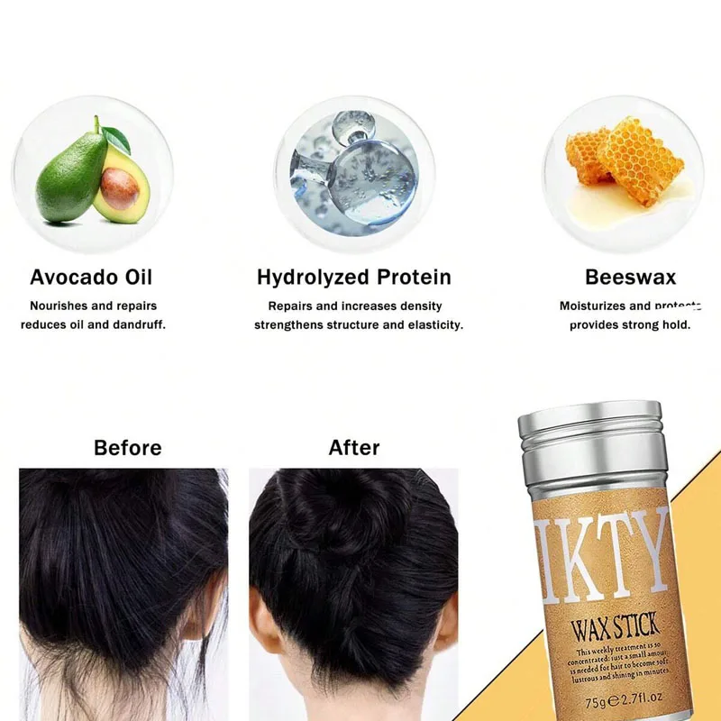 Набор из 4 шт. (1 воск + 3 кисточки) восковая палочка для волос, помада, долговечный воск, разглаживающая и гладкая палочка для париков, воски для укладки для Fly Awa
Набор из 4 шт. (1 воск + 3 кисточки) восковая палочка для волос, помада, долговечный воск, разглаживающая и гладкая палочка для париков, воски для укладки для Fly Awa