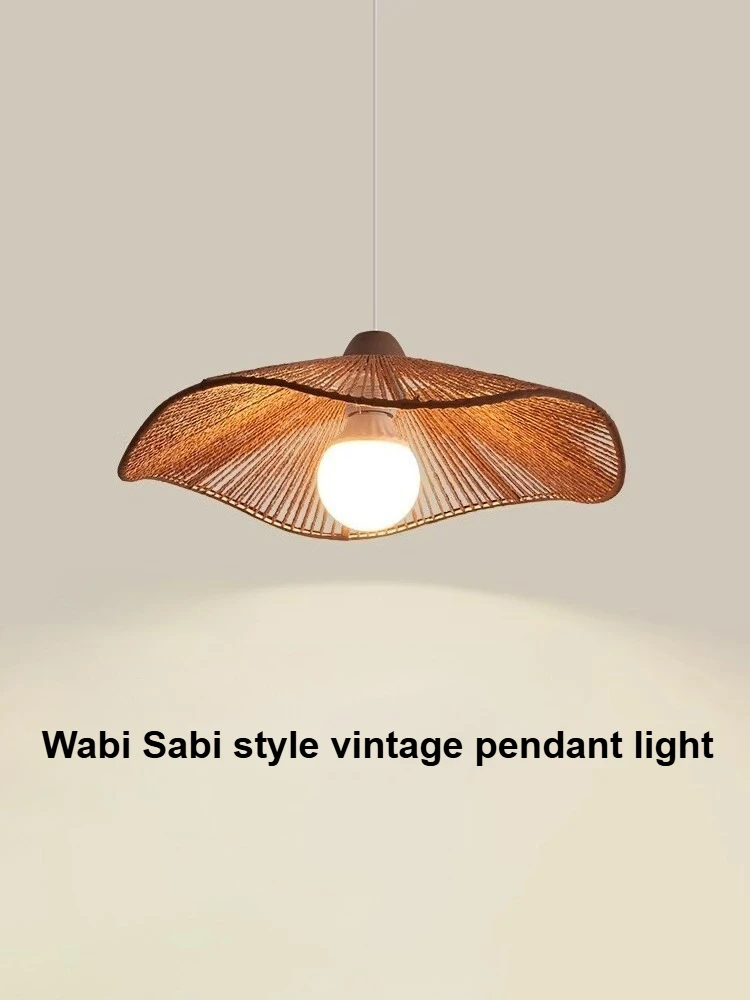 Подвесной светильник Wabi-Sabi из конопляной веревки, ретро-люстра в форме листа лотоса из орехового дерева, плетеная вручную лампа для гостиной, столовой, кухонного острова
Подвесной светильник Wabi-Sabi из конопляной веревки, ретро-люстра в форме листа лотоса из орехового дерева, плетеная вручную лампа для гостиной, столовой, кухонного острова