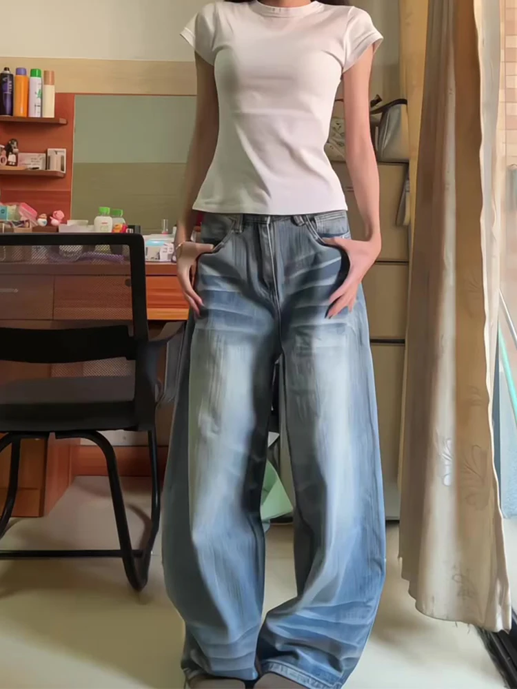 American Style Tall Women's Wide Leg Jeans Pocket Embroidery Washed Slimming Bootcut Denim Pants Summer New Loose Fit Long Tr...
American Style Tall Women's Wide Leg Jeans Pocket Embroidery Washed Slimming Bootcut Denim Pants Summer New Loose Fit Long Tr...