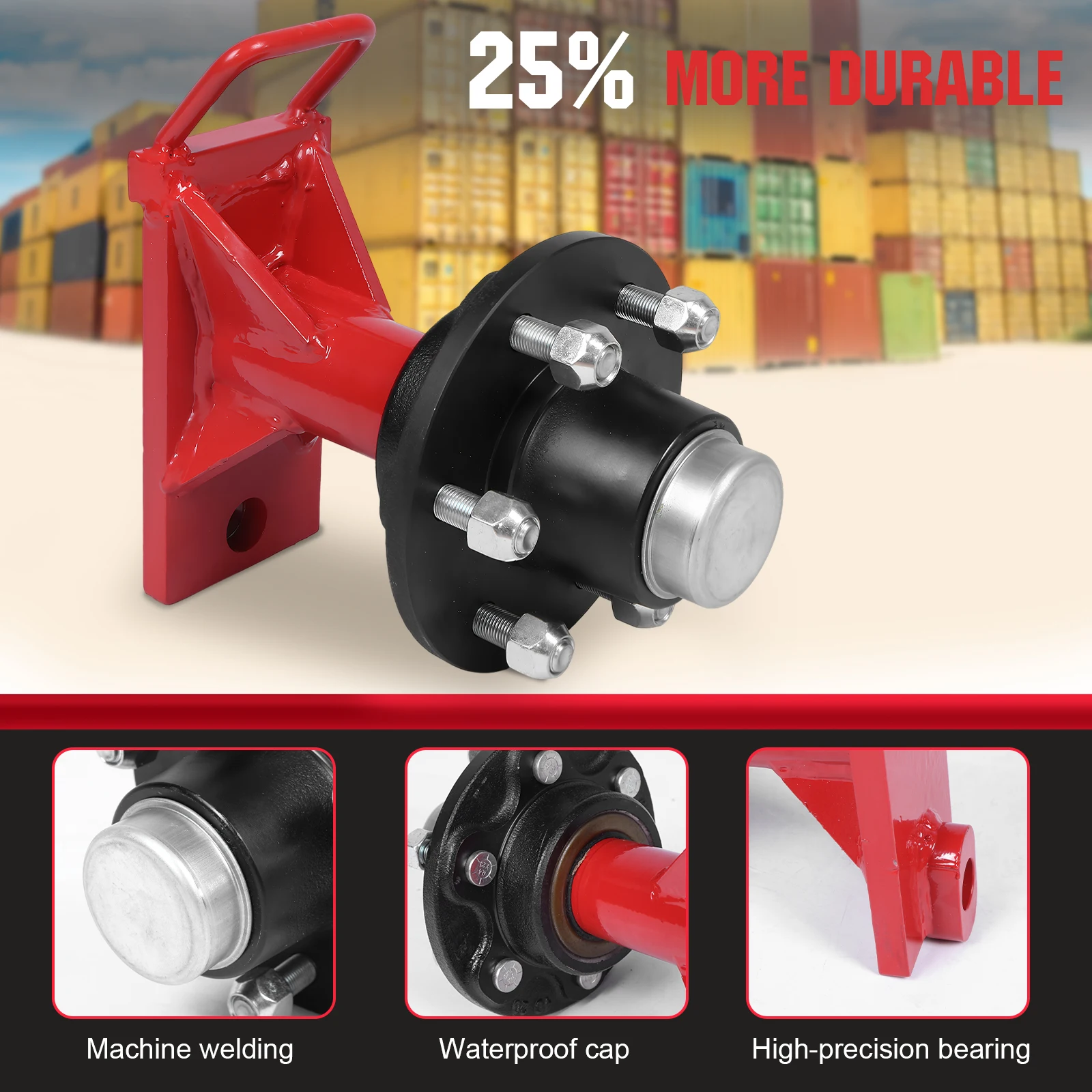 2Pack Container Wheel 6-Ear Wheels Kit with Ratchet Tie 22000LBS Capacity for Moving 20ft-40ft Empty Containers
2Pack Container Wheel 6-Ear Wheels Kit with Ratchet Tie 22000LBS Capacity for Moving 20ft-40ft Empty Containers