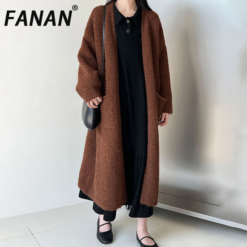 FANAN Pockets Design Cardigan Long Sweater For Women Solid Long Sleeve Knitting Coats Office Lady Warm Cloehes 2025 Autumn New
FANAN Pockets Design Cardigan Long Sweater For Women Solid Long Sleeve Knitting Coats Office Lady Warm Cloehes 2025 Autumn New
