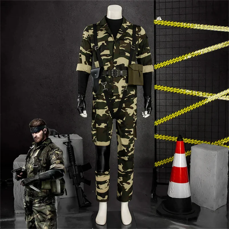 Metal Gear Big Boss Naked Snake Cosplay Costume Men Camouflage Uniforms Halloween Carnival Party Outfits
Metal Gear Big Boss Naked Snake Cosplay Costume Men Camouflage Uniforms Halloween Carnival Party Outfits