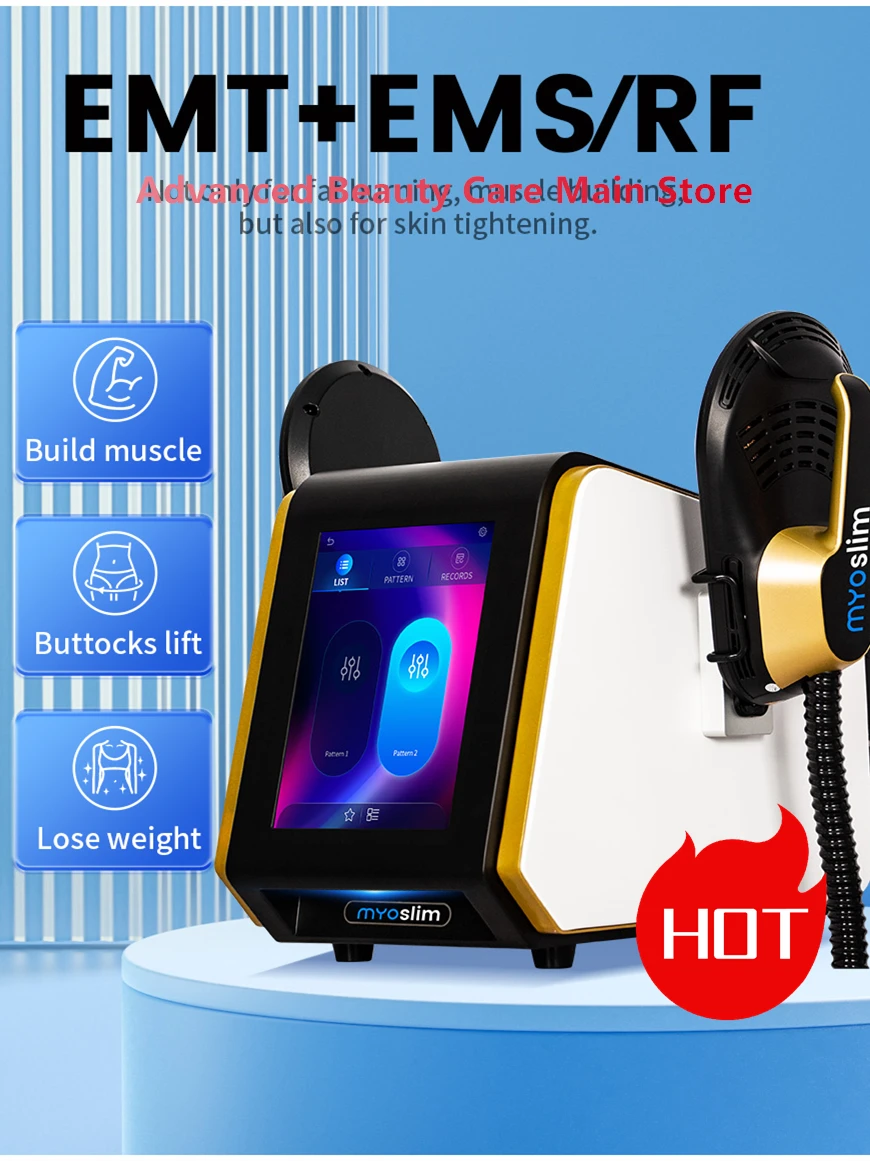 RF Muscle Massagers Lose Weight Body Sculpt Machine Sculpting Electromagnetic Stimulate Myoslim Body Slimming Reduction Machine
RF Muscle Massagers Lose Weight Body Sculpt Machine Sculpting Electromagnetic Stimulate Myoslim Body Slimming Reduction Machine