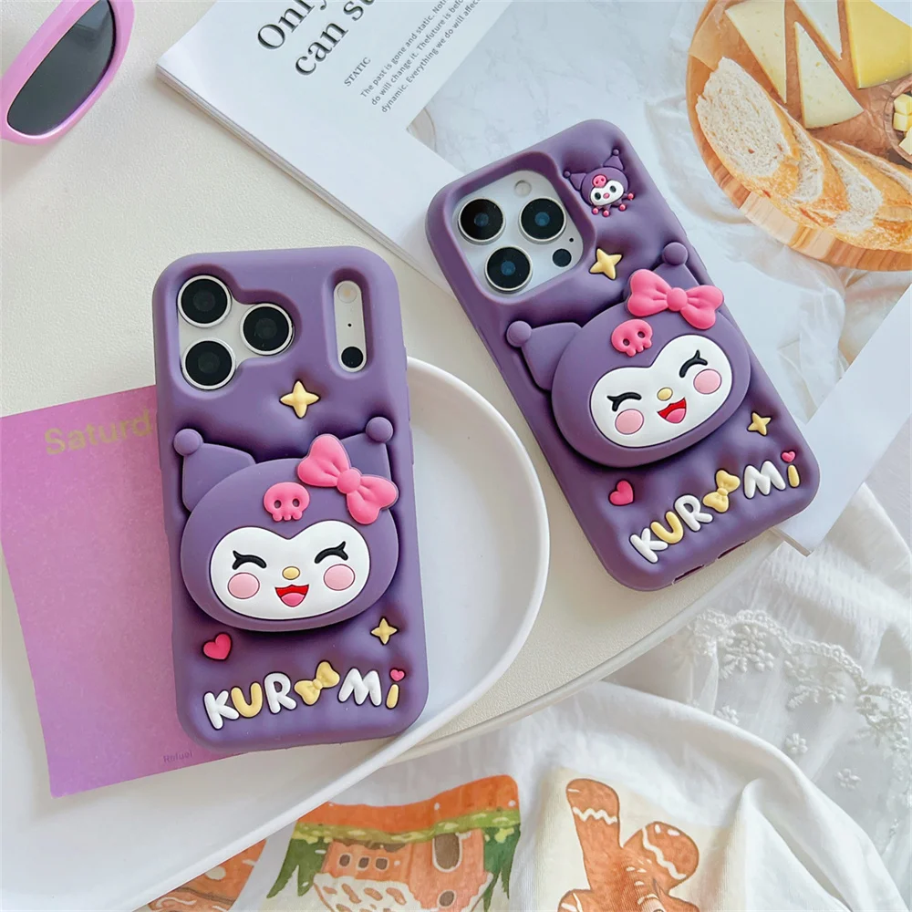 Kawaii Cartoon Silicone Phone Case for iPhone 12 13 14 15 16 17 Pro Max 15 Pro 17 16E Cover with 3D Kuromi Bracket Fundas Cases
Kawaii Cartoon Silicone Phone Case for iPhone 12 13 14 15 16 17 Pro Max 15 Pro 17 16E Cover with 3D Kuromi Bracket Fundas Cases