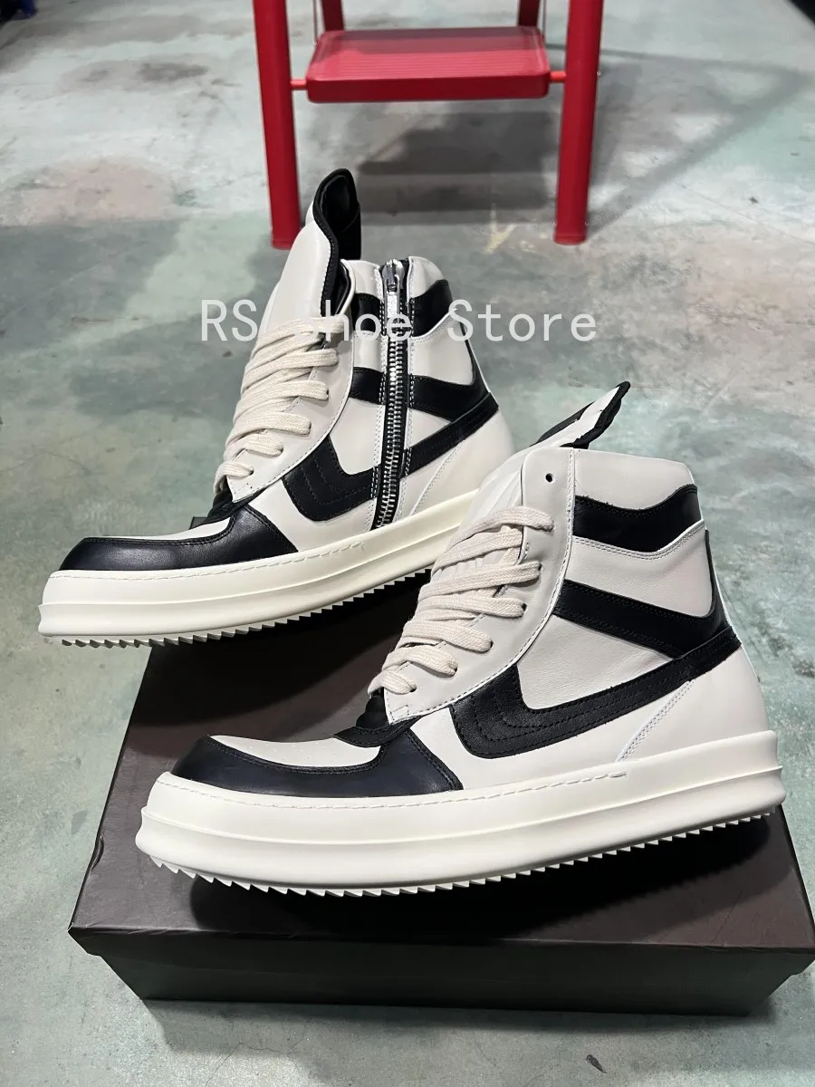 Ro Genious Black White Leather High Top Shoe Geobasket Suede Boot Men Shoes Zipper Women Casual Sneaker Design Ankle Boots
Ro Genious Black White Leather High Top Shoe Geobasket Suede Boot Men Shoes Zipper Women Casual Sneaker Design Ankle Boots
