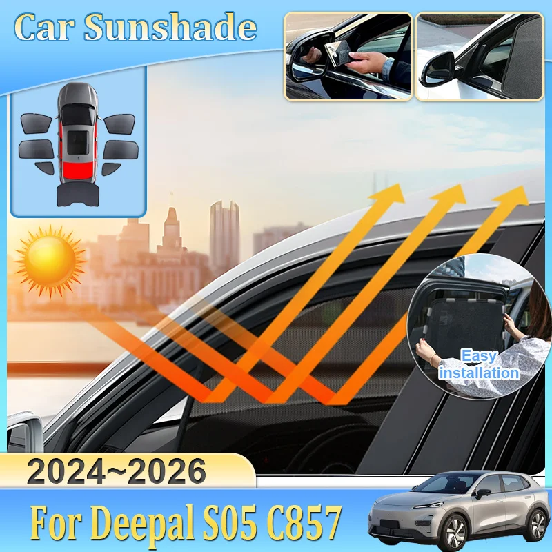 Car Mesh Sunshade For Deepal S05 C857 2024 2025 2026 Curtain Mesh UV Protection Privacy Windshield Frame Curtain Car Accessories
Car Mesh Sunshade For Deepal S05 C857 2024 2025 2026 Curtain Mesh UV Protection Privacy Windshield Frame Curtain Car Accessories