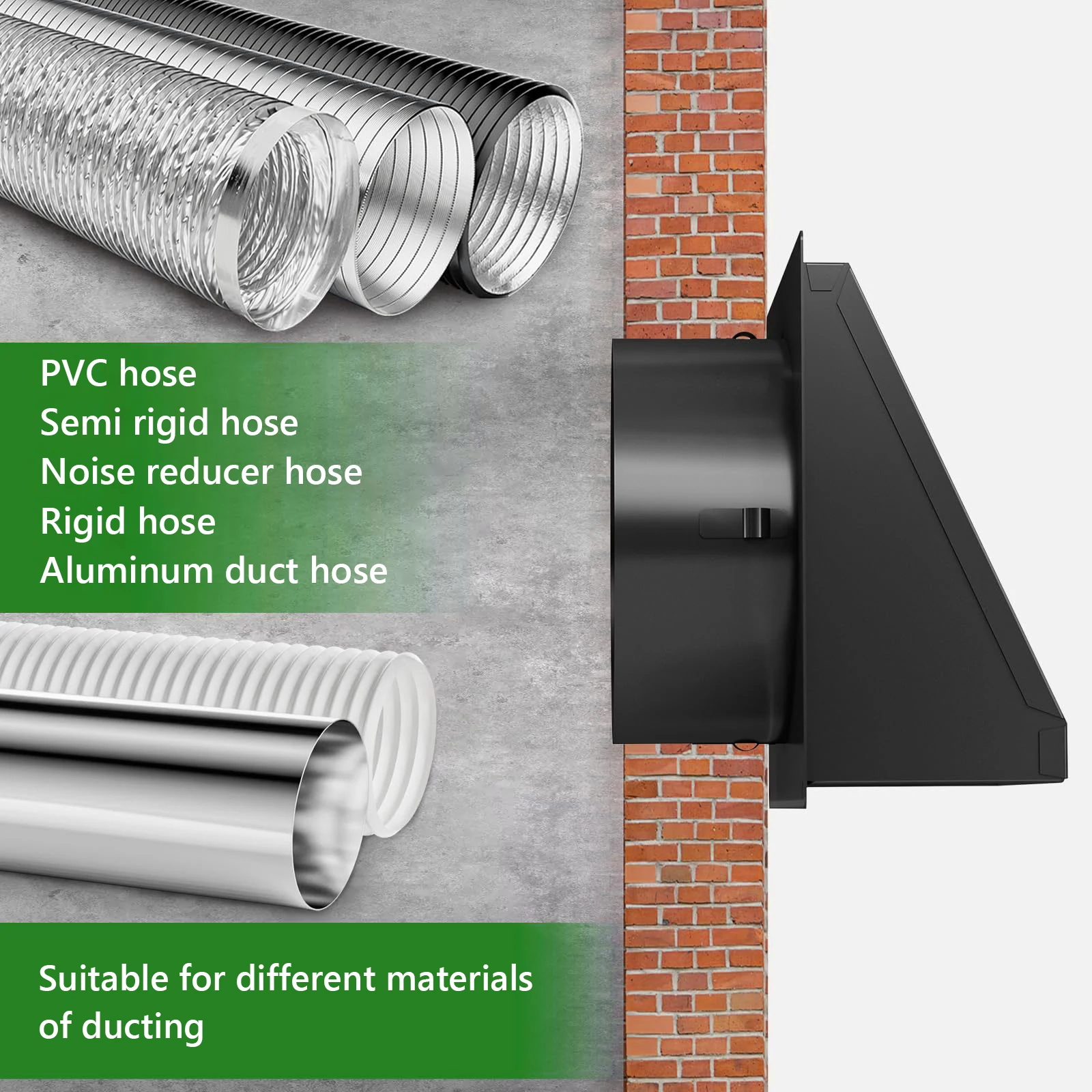 4 Inch Dryer Vent Cover Outside Wall Mount Extractor Vent External Extractor Wall Vent for House Range Hood AC
4 Inch Dryer Vent Cover Outside Wall Mount Extractor Vent External Extractor Wall Vent for House Range Hood AC