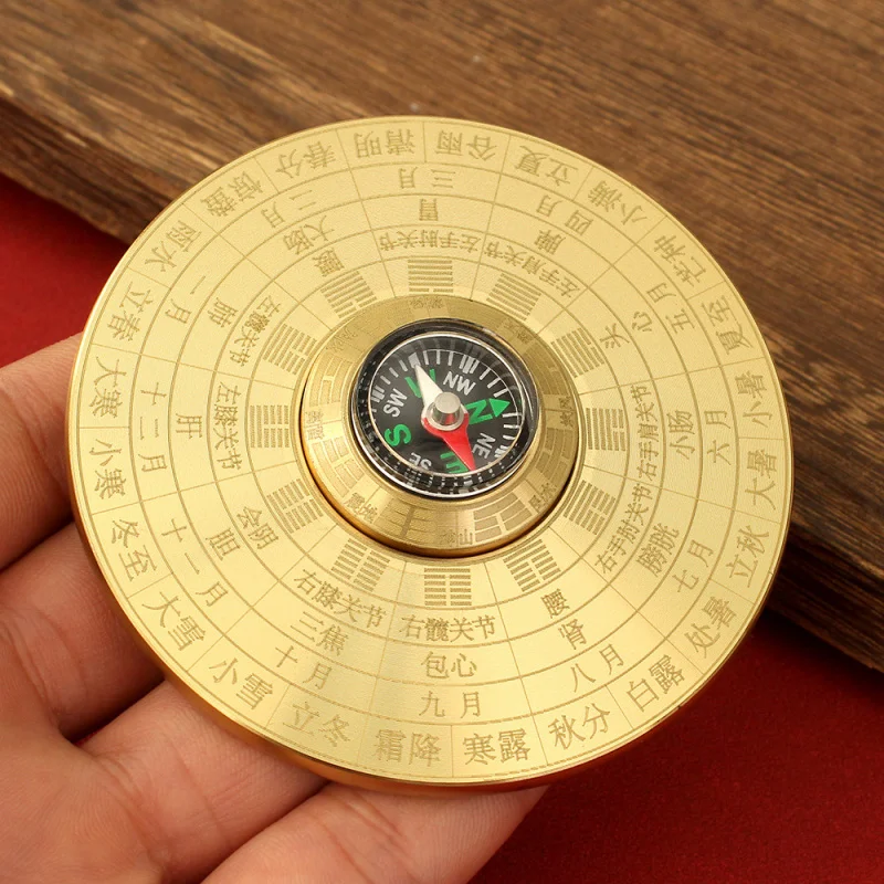 New Brass Rotatable Bagua Rotating Compass Ornament Fidget Spinner Stress Relief Handheld Toy
New Brass Rotatable Bagua Rotating Compass Ornament Fidget Spinner Stress Relief Handheld Toy