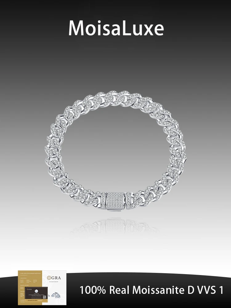 Официальный магазин MoisaLuxe GRA Moissanite Plata, стерлинговое серебро 925, мужские и женские браслеты для пар, кубинская цепочка, модные украшения
Официальный магазин MoisaLuxe GRA Moissanite Plata, стерлинговое серебро 925, мужские и женские браслеты для пар, кубинская цепочка, модные украшения