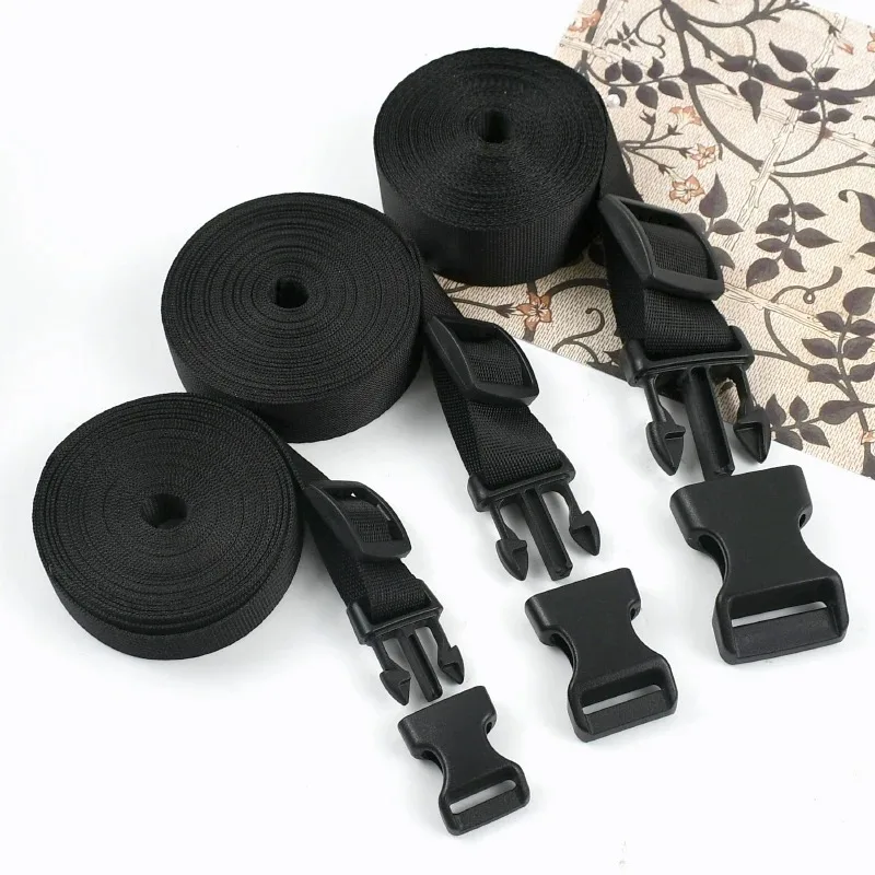 Nylon Webbing Strap Heavy Duty with Flat Side Release Buckles And Tri-Glide Slides DIY Sewing Accessories for Luggage Strap
Nylon Webbing Strap Heavy Duty with Flat Side Release Buckles And Tri-Glide Slides DIY Sewing Accessories for Luggage Strap
