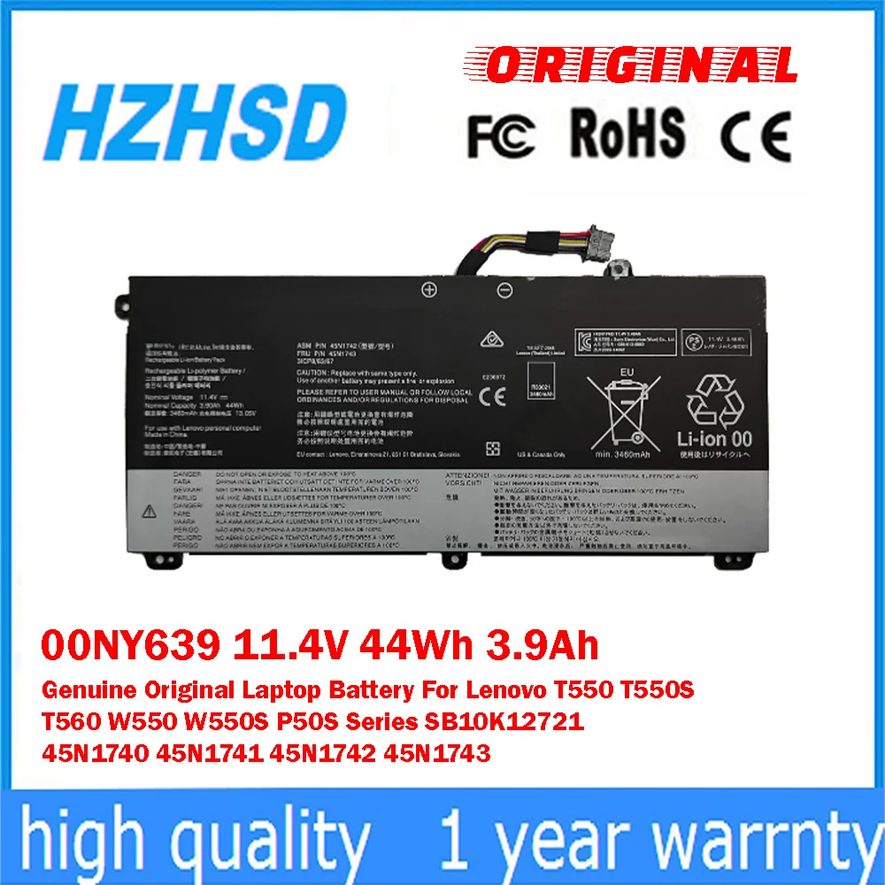 00NY639 11.4V 44Wh 3.9Ah Оригинальная батарея для ноутбука Lenovo T550 T550S T560 W550 W550S P50S SB10K12721 45N1740/1/2/3
00NY639 11.4V 44Wh 3.9Ah Оригинальная батарея для ноутбука Lenovo T550 T550S T560 W550 W550S P50S SB10K12721 45N1740/1/2/3