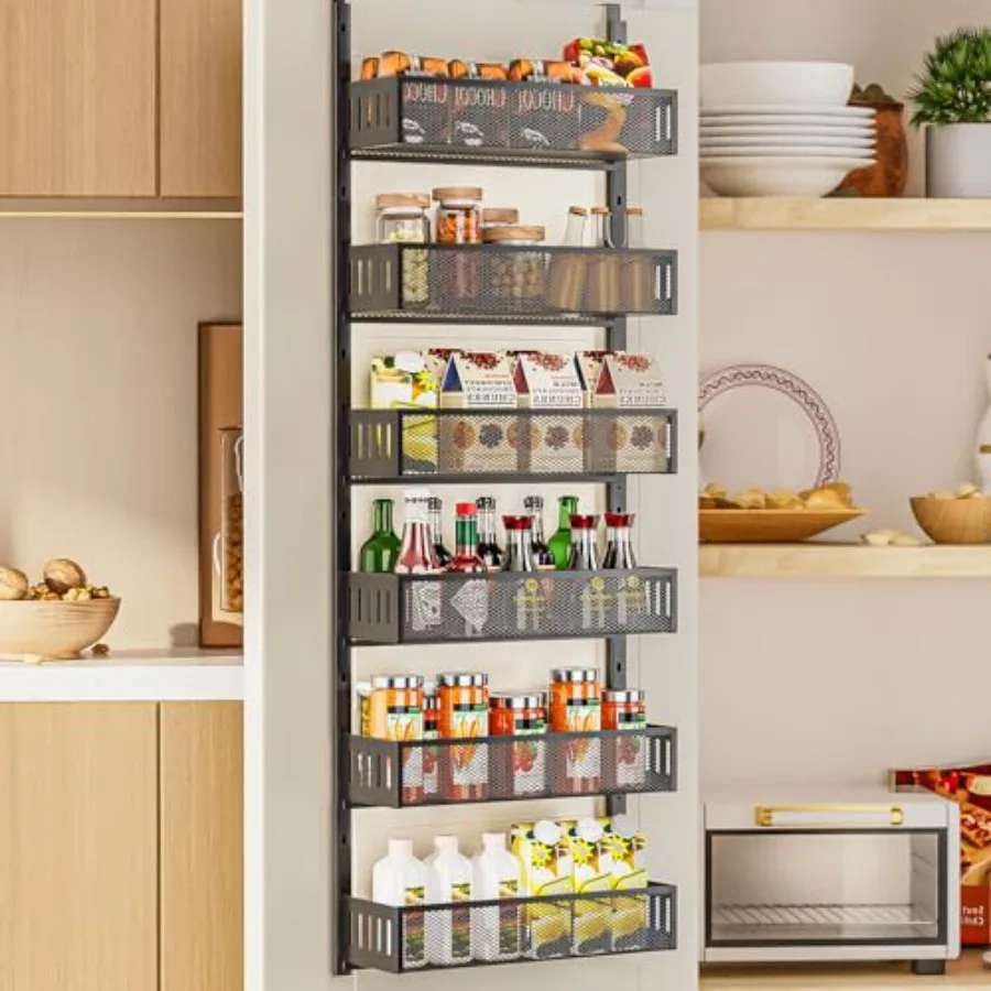 6-Tier Over The Door Pantry Organizer with Mesh Baskets Adjustable and Stable Hanging Spice Rack for Kitchen Bathroom Bedroom a
6-Tier Over The Door Pantry Organizer with Mesh Baskets Adjustable and Stable Hanging Spice Rack for Kitchen Bathroom Bedroom a