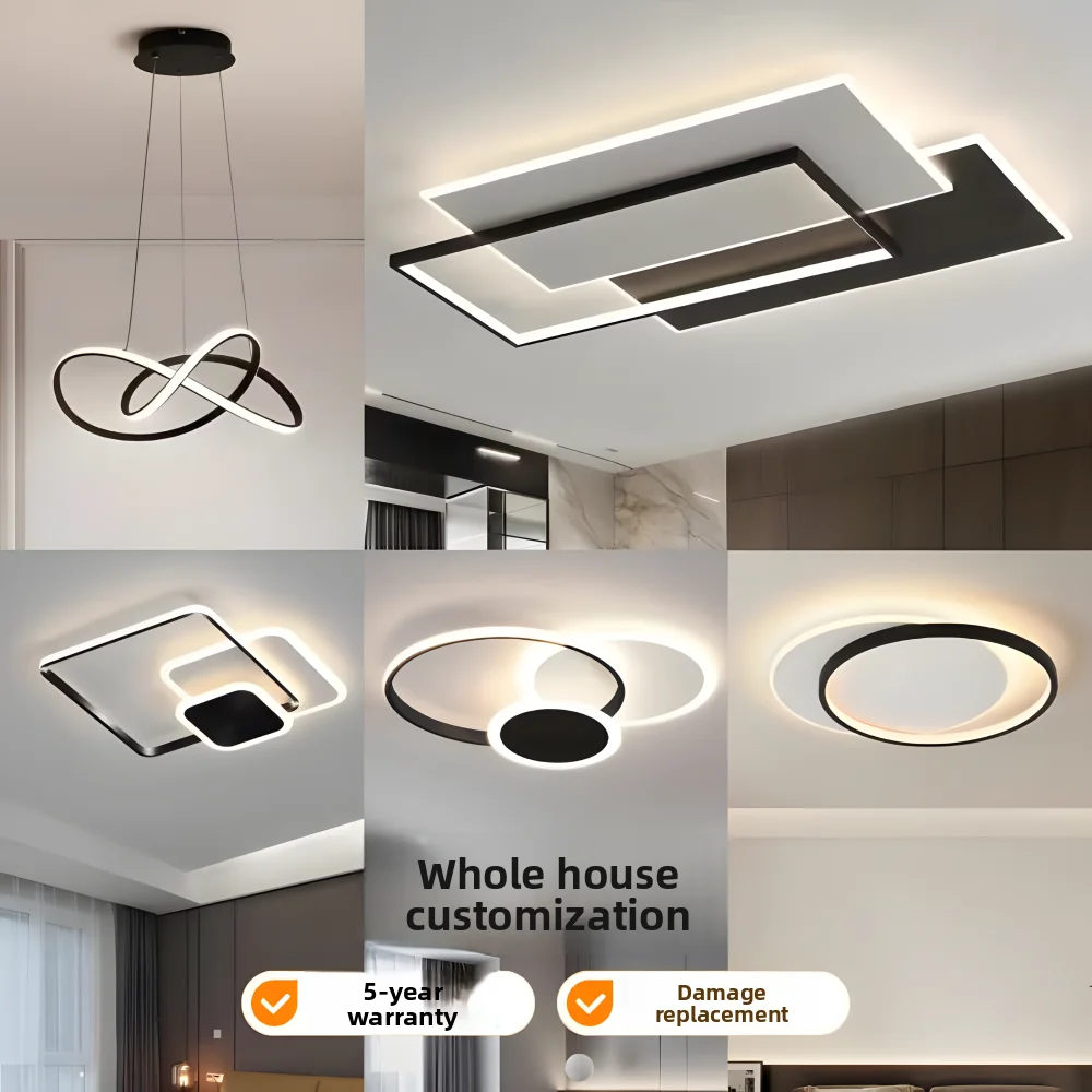 Simple Stylish Ceiling Light 2025 New Guangdong Zhongshan Living Room Lamp Minimalist Full House Lighting Package 
Simple Stylish Ceiling Light 2025 New Guangdong Zhongshan Living Room Lamp Minimalist Full House Lighting Package