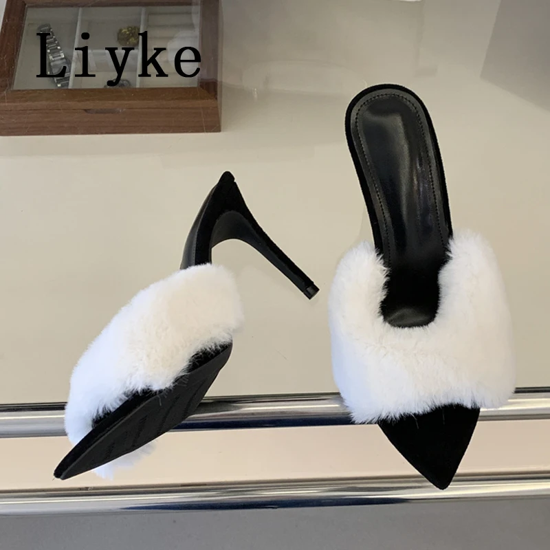 Белые женские мюли Liyke из искусственного меха с леопардовым принтом, сексуальные туфли на высоком каблуке с открытым носком для летних вечеринок и выпускных балов
Белые женские мюли Liyke из искусственного меха с леопардовым принтом, сексуальные туфли на высоком каблуке с открытым носком для летних вечеринок и выпускных балов