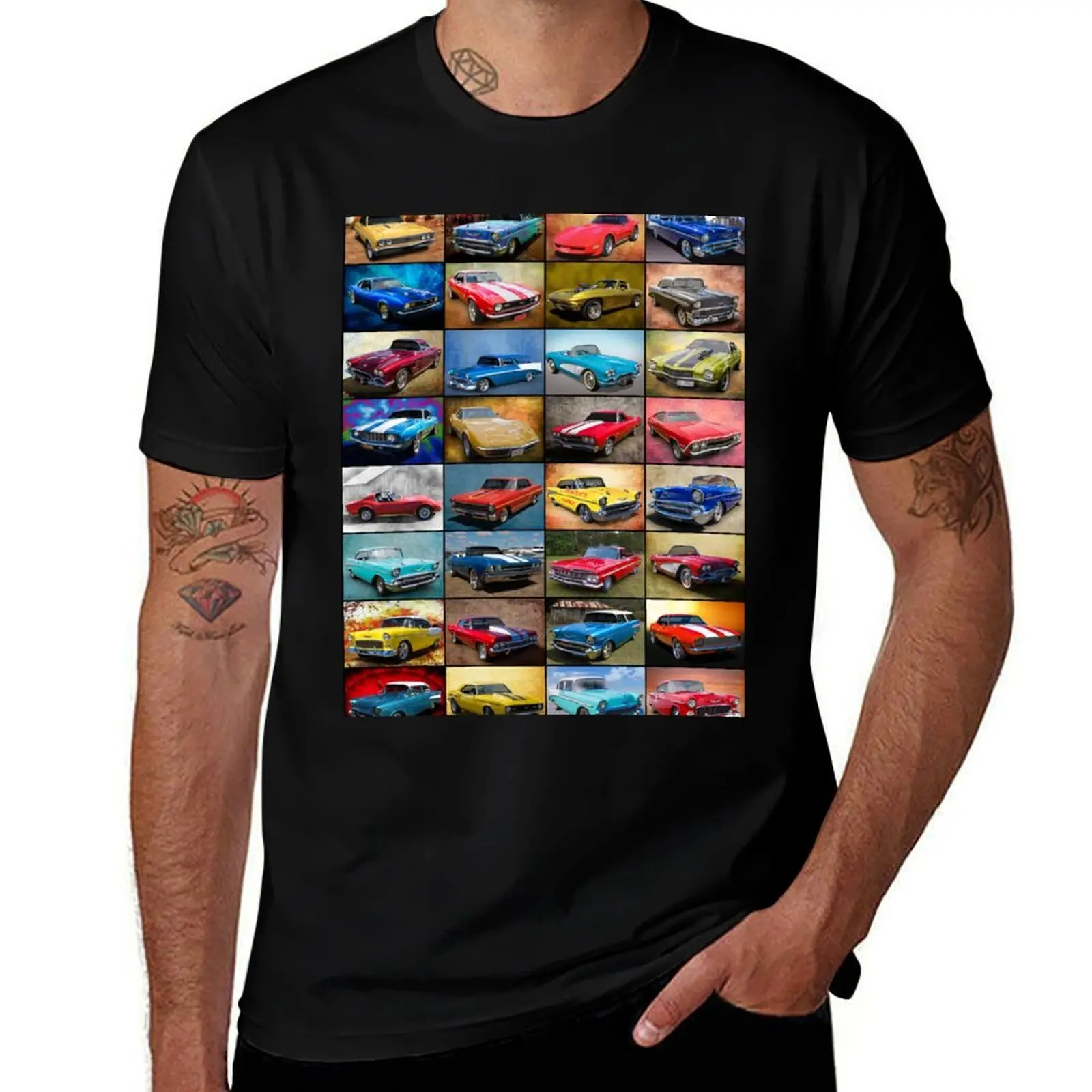 Lottsa Chevies T-Shirt Modern Print Casual T-Shirt
Lottsa Chevies T-Shirt Modern Print Casual T-Shirt