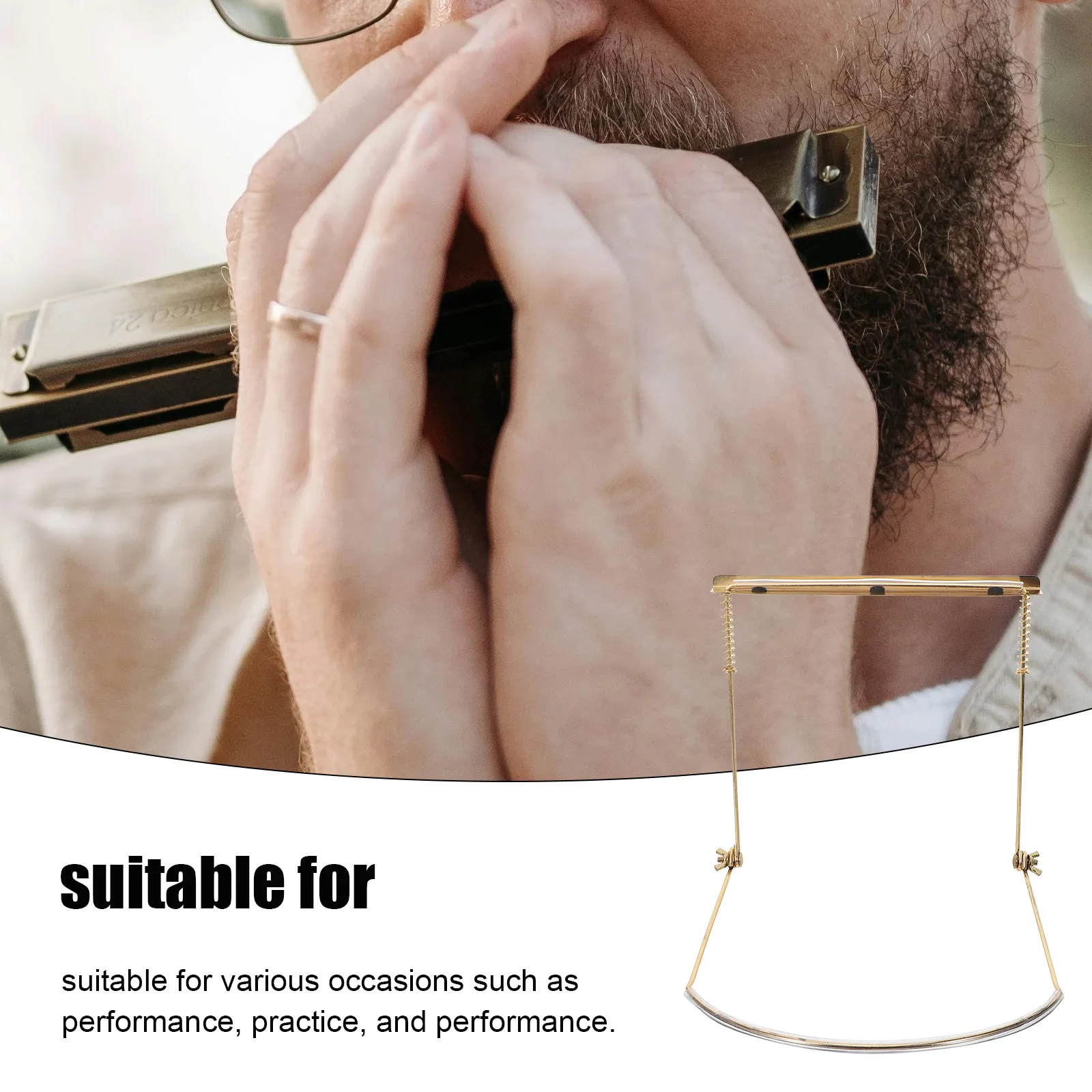 24 Holes Harmonica Holder Golden 10 16 Holes Neck Hanging Durable Metal Simple Installation Practice Live Performance Mouth
24 Holes Harmonica Holder Golden 10 16 Holes Neck Hanging Durable Metal Simple Installation Practice Live Performance Mouth