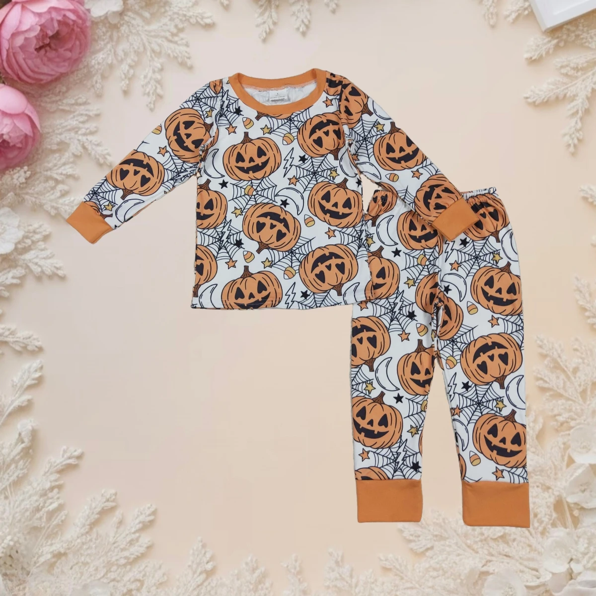 Hot Sale Halloween Kids Pajamas Set Boys Toddler Cute Ghost Pumpkin Print Top and Pants Sleepwear Fall Long Sleeve Outfit Party
Hot Sale Halloween Kids Pajamas Set Boys Toddler Cute Ghost Pumpkin Print Top and Pants Sleepwear Fall Long Sleeve Outfit Party