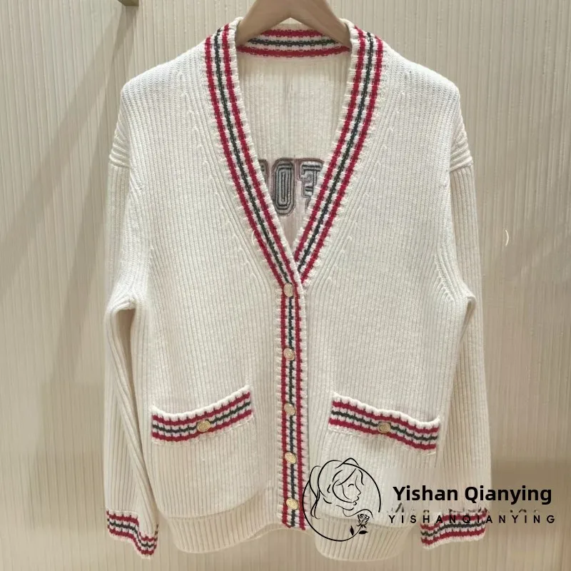 Вязаный кардиган женский осенне-зимний модный цвет блузка с вышивкой Ele College Sle Long Sve V-Ne пальто
Вязаный кардиган женский осенне-зимний модный цвет блузка с вышивкой Ele College Sle Long Sve V-Ne пальто