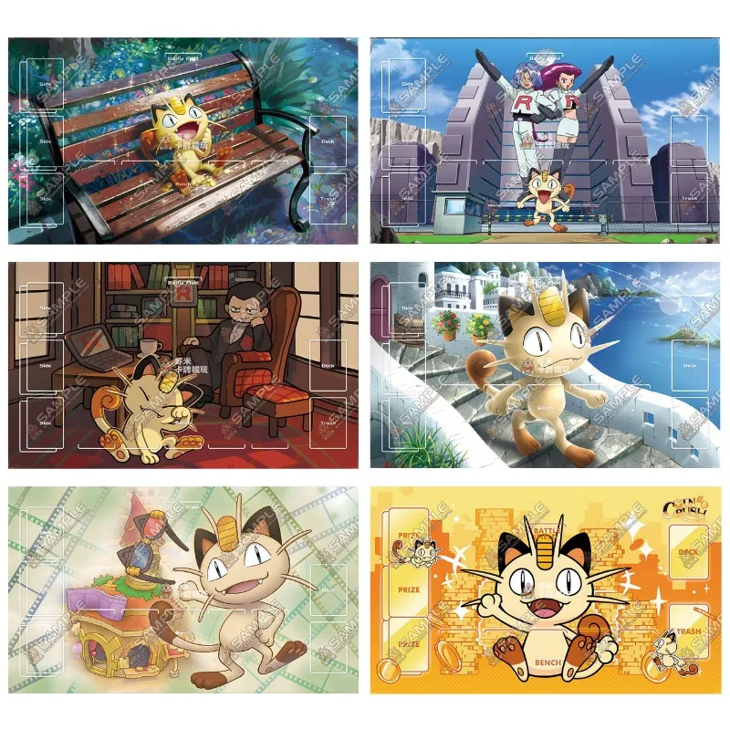 600x350mm PTCG Meowth Series Trading Card Playmat Team Rocket James Jessie Single Duel Plate Battle Rubber Board Game Mat Toys
600x350mm PTCG Meowth Series Trading Card Playmat Team Rocket James Jessie Single Duel Plate Battle Rubber Board Game Mat Toys