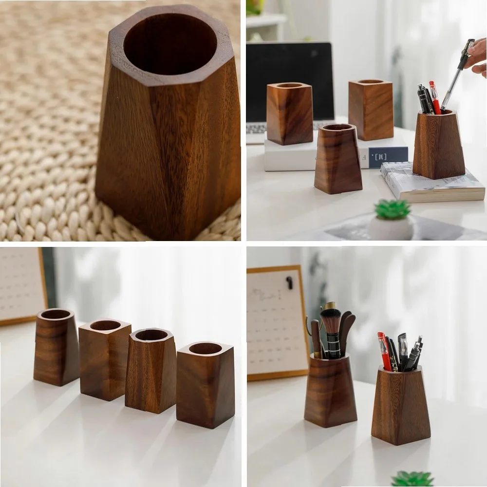 Walnut Wood Pen Holder Polished Desktop Storage Box, Black Walnut Desk Accessories for Organizing Pens & Supplies
Walnut Wood Pen Holder Polished Desktop Storage Box, Black Walnut Desk Accessories for Organizing Pens & Supplies