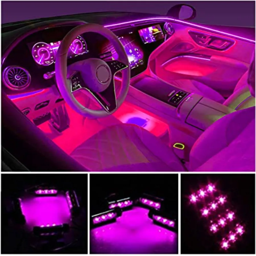 Car LED Strip Light, 4pcs 48 LED Car Interior Lights Under Dash Lighting Waterproof Kit, Atmosphere Neon Lights Strip for Car,
Car LED Strip Light, 4pcs 48 LED Car Interior Lights Under Dash Lighting Waterproof Kit, Atmosphere Neon Lights Strip for Car,