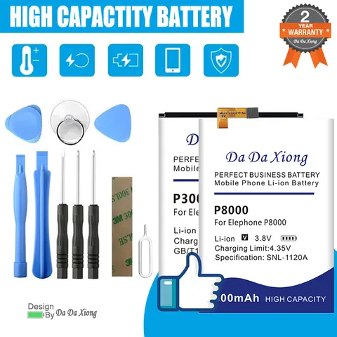 DaDaXiong High Quality Battery For Elephone P2000C P3000S P5000 P7000 P8000 P9000 Lite Replace Mobile Phone Batteries Free kit