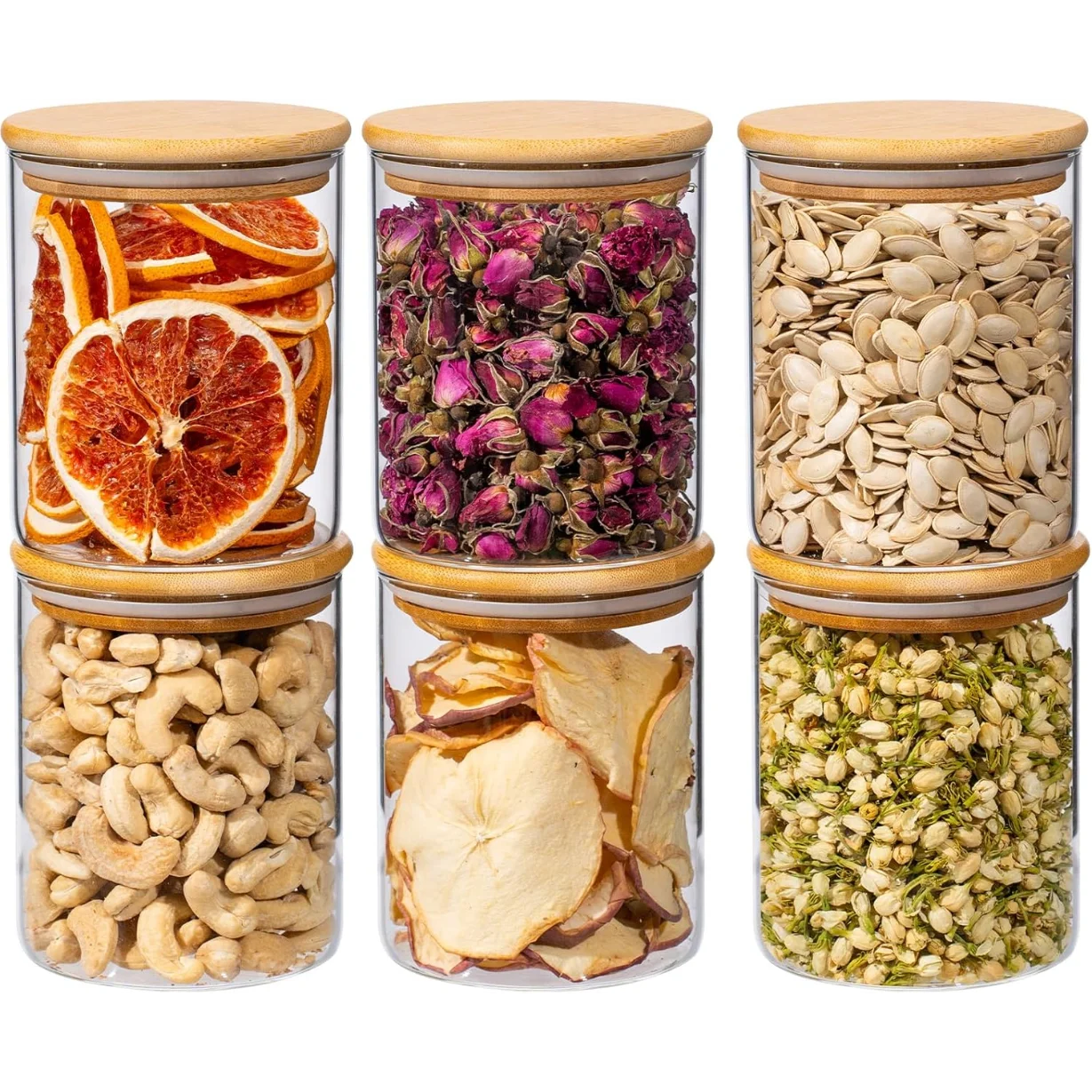 6 упаковок кухонных банок для хранения с герметичными бамбуковыми крышками - 25 унций стеклянные канистры с деревянными крышками - контейнеры для хранения продуктов для кофе, чая
6 упаковок кухонных банок для хранения с герметичными бамбуковыми крышками - 25 унций стеклянные канистры с деревянными крышками - контейнеры для хранения продуктов для кофе, чая