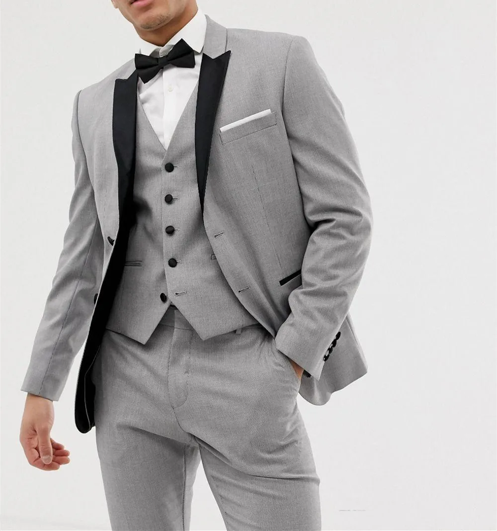 Terno Masculino Grey Men Suits Business Suits For Men Slim Fit Groom Tuxedos Wedding Suits Prom Dresses 3PCS(Blazer+Pants+Vest)
Terno Masculino Grey Men Suits Business Suits For Men Slim Fit Groom Tuxedos Wedding Suits Prom Dresses 3PCS(Blazer+Pants+Vest)