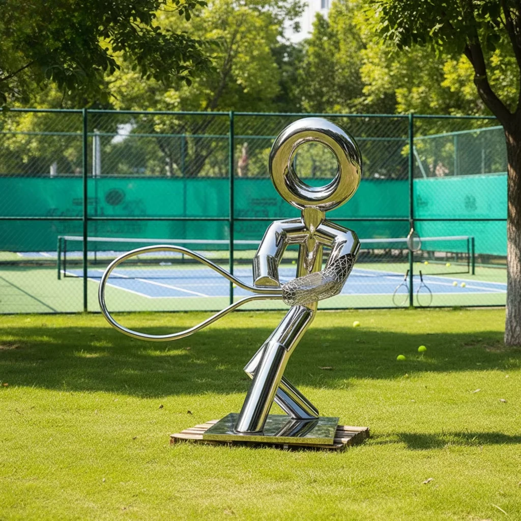 @#Modern Customizable Outdoor Decorative Mirror-Polished Abstract Tennis Sports Stainless Steel Figure Sculpture
@#Modern Customizable Outdoor Decorative Mirror-Polished Abstract Tennis Sports Stainless Steel Figure Sculpture