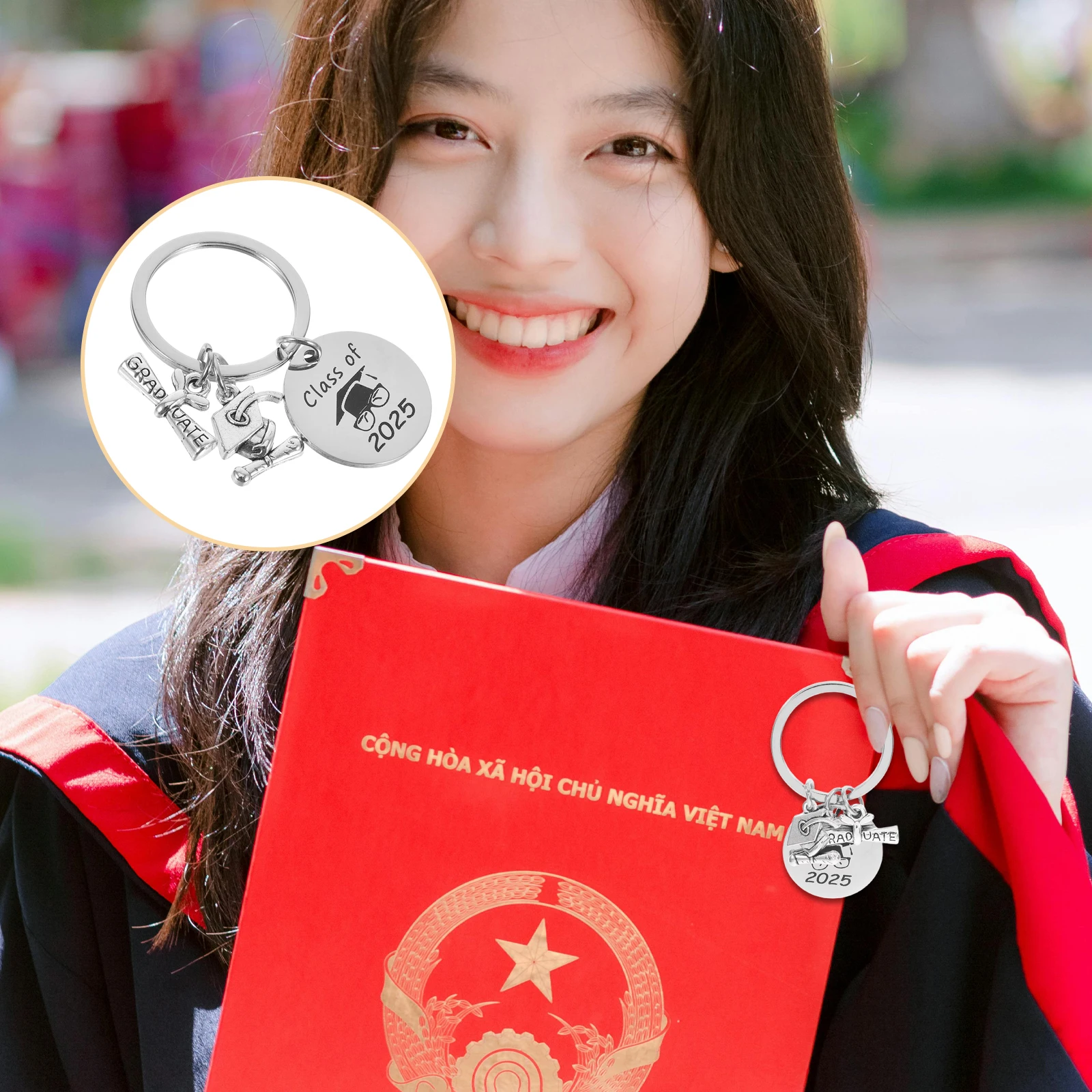 Graduation Keychain 2025 Stainless Steel Party Favors Ornament Keepsake Celebration Decor School Packaging Box
Graduation Keychain 2025 Stainless Steel Party Favors Ornament Keepsake Celebration Decor School Packaging Box