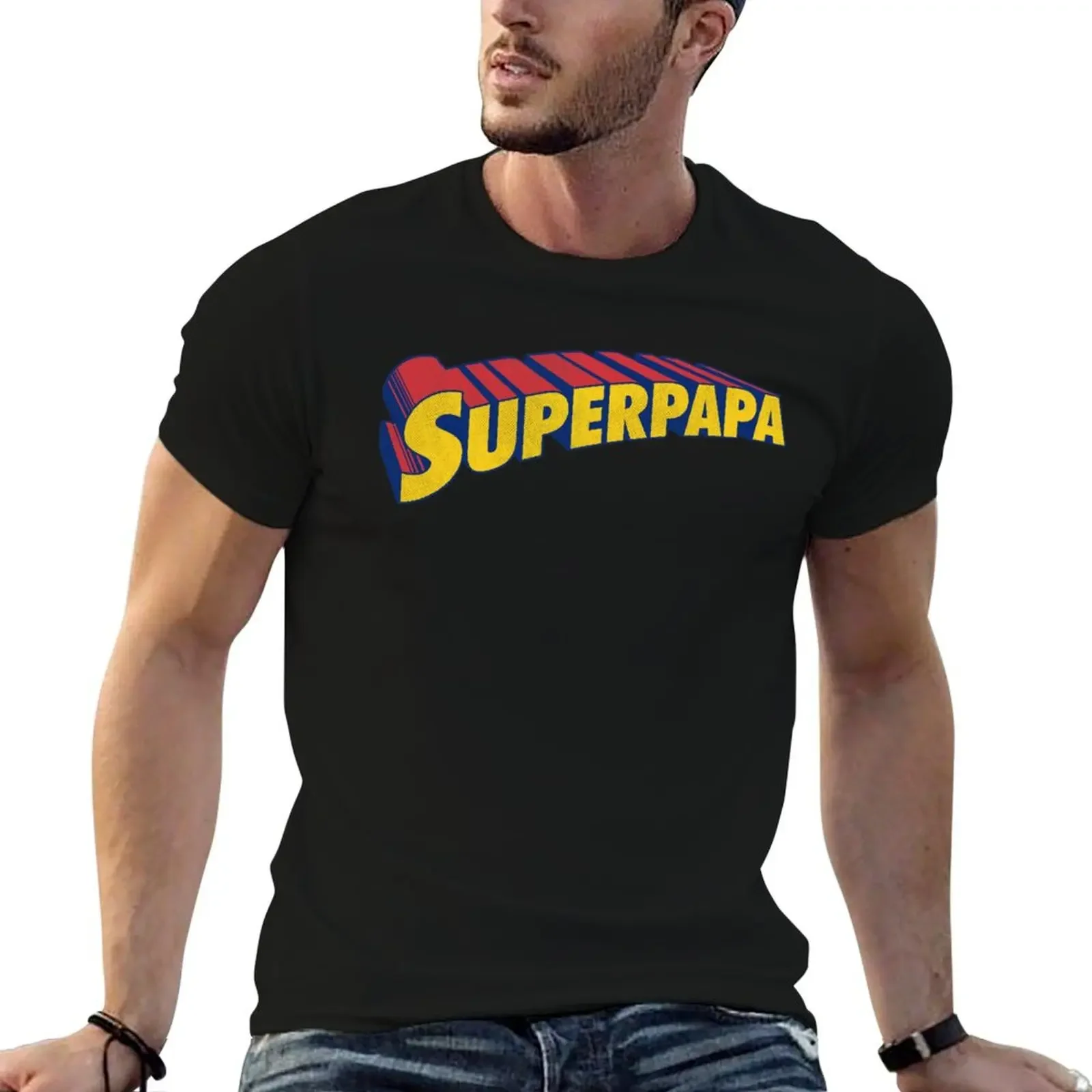 Superpapa greatest dad daddy hero T-Shirt summer top Short sleeve tee black t shirts for men
Superpapa greatest dad daddy hero T-Shirt summer top Short sleeve tee black t shirts for men