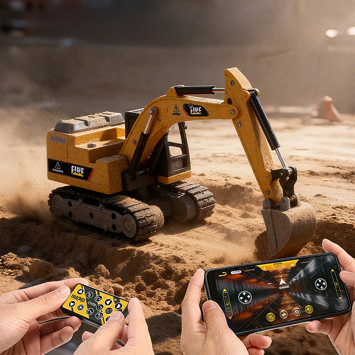 Детский игрушечный экскаватор с дистанционным управлением, двойной режим дистанционного управления 2,4G+APP, вместимость 270 ° вращение
Детский игрушечный экскаватор с дистанционным управлением, двойной режим дистанционного управления 2,4G+APP, вместимость 270 ° вращение