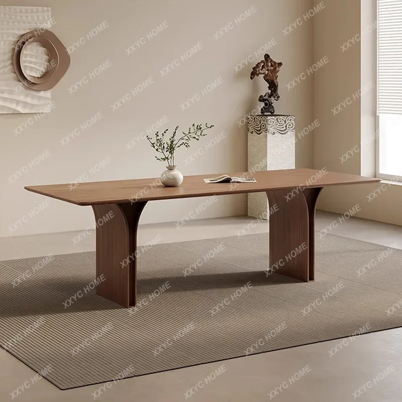Hh2cc Household dining table Desk Solid wood rectangular dining table black walnut dining table
Hh2cc Household dining table Desk Solid wood rectangular dining table black walnut dining table