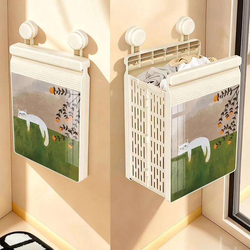 Bathroom Creative Hanging Laundry Basket Suction Cup Style Dirty Clothes Basket No Drilling Needed Large Capacity Clothes Sto...
Bathroom Creative Hanging Laundry Basket Suction Cup Style Dirty Clothes Basket No Drilling Needed Large Capacity Clothes Sto...
