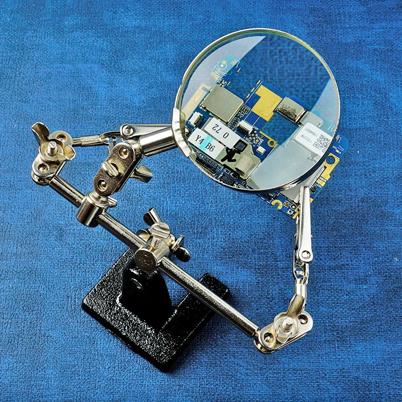 Benchtop magnifying glass repair 5 times glass sheet metal bracket circuit board welding table auxiliary clip
Benchtop magnifying glass repair 5 times glass sheet metal bracket circuit board welding table auxiliary clip