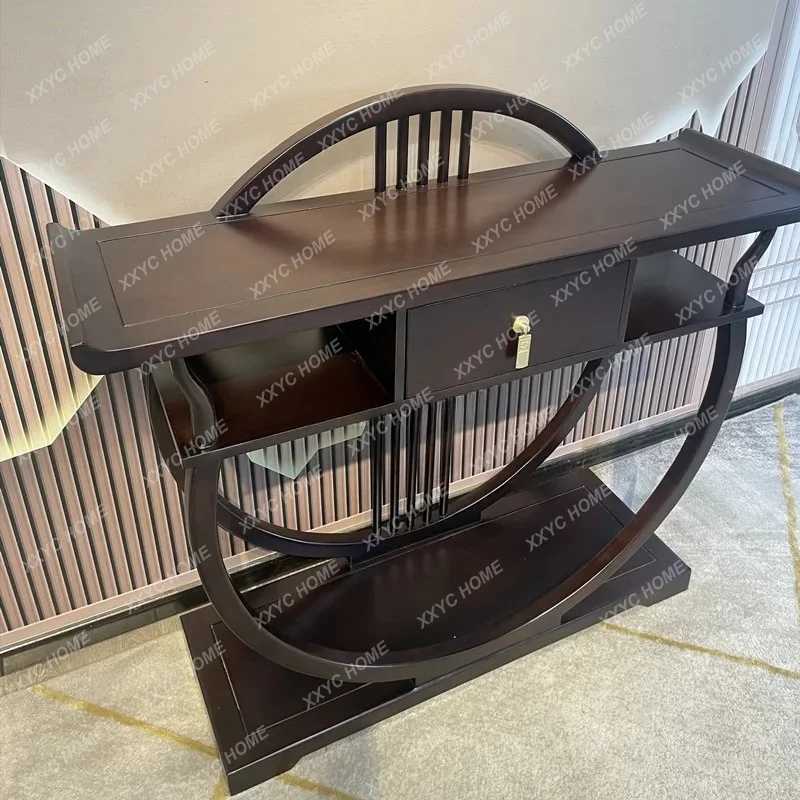 DDNew Chinese-style entrance, simple Zen entry against the wall, end view table, all solid wood, table
DDNew Chinese-style entrance, simple Zen entry against the wall, end view table, all solid wood, table