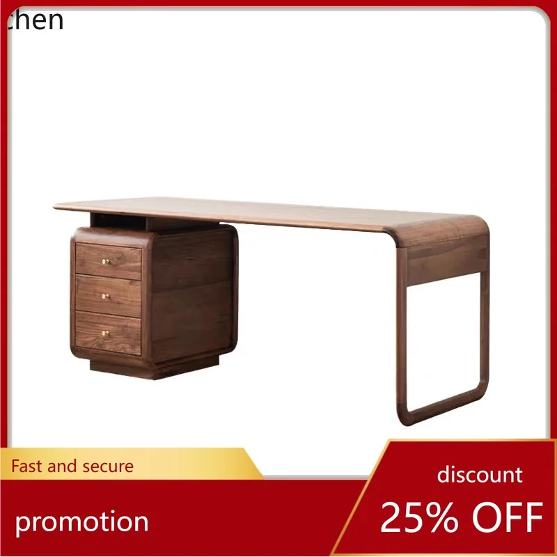 ZMLnew Chinese black walnut desk aesthetic office computer desk household tea table solid wood furniture
ZMLnew Chinese black walnut desk aesthetic office computer desk household tea table solid wood furniture