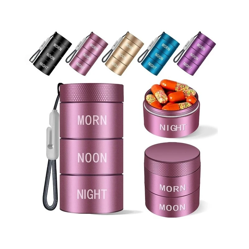 Portable Pill Organizer Aluminum Waterproof Medicine Box with Daily Compartments for Travel Outdoor Emergency Storage Use
Portable Pill Organizer Aluminum Waterproof Medicine Box with Daily Compartments for Travel Outdoor Emergency Storage Use