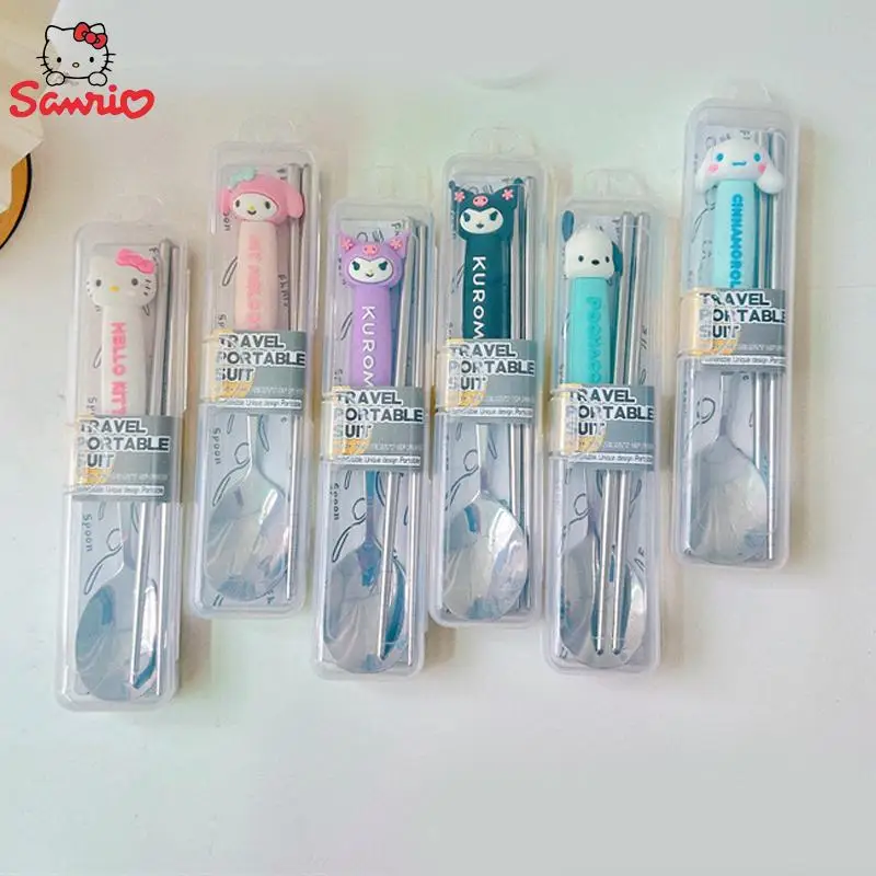 Anime Kawaii Hello Kitty Sanrio Kuromi Tableware My Melody Cinnamoroll Pochacco Children Cartoon Spoon Chopstick Two Piece Set
Anime Kawaii Hello Kitty Sanrio Kuromi Tableware My Melody Cinnamoroll Pochacco Children Cartoon Spoon Chopstick Two Piece Set