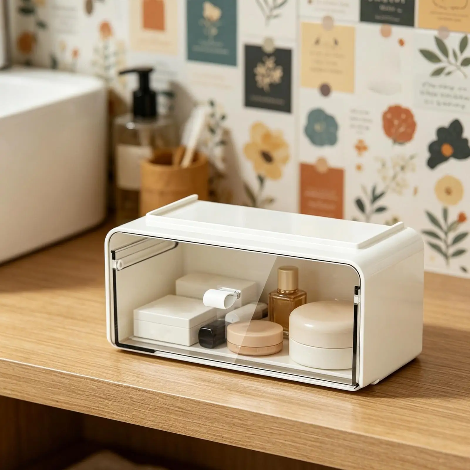 Under Cabinet Drawer Anti-Moisture Bathroom Storage Organizer with Removable Divider Glide Out Cabinet Drawer for Seasoning
Under Cabinet Drawer Anti-Moisture Bathroom Storage Organizer with Removable Divider Glide Out Cabinet Drawer for Seasoning