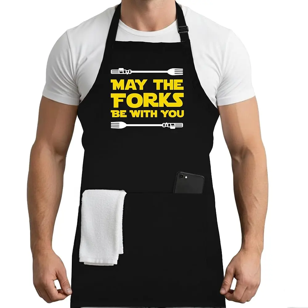 Adult Cooking Apron | May The Forks Be With You | BBQ Grill or Kitchen Apron with Pockets | Fun Grilling Accessories
Adult Cooking Apron | May The Forks Be With You | BBQ Grill or Kitchen Apron with Pockets | Fun Grilling Accessories