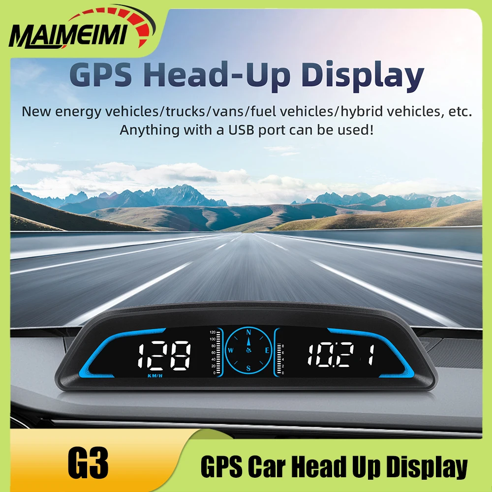 G3 GPS HUD Display Car Speedometer Head Up Display Car Smart Digital Speed Compass Driving Time Overspeed Alarm Reminder Meter
G3 GPS HUD Display Car Speedometer Head Up Display Car Smart Digital Speed Compass Driving Time Overspeed Alarm Reminder Meter