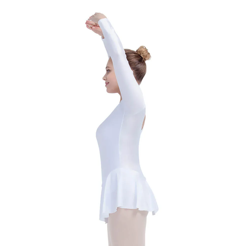 Women Long Sleeves Adult Ballet Leotard With Skirt Spandex Gymnastics Lyrical Dancewear Scoop Neck Glossy Ballerina Outfit Dress
Women Long Sleeves Adult Ballet Leotard With Skirt Spandex Gymnastics Lyrical Dancewear Scoop Neck Glossy Ballerina Outfit Dress