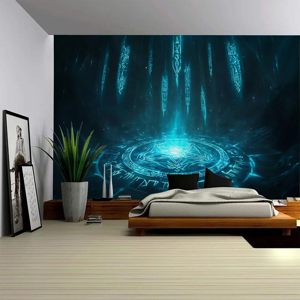 Mysterious Rune Tapestry Wall Hanging psychedelic Retro Background Poster Home Dormitory Studio Decoration Fabric Mural
Mysterious Rune Tapestry Wall Hanging psychedelic Retro Background Poster Home Dormitory Studio Decoration Fabric Mural