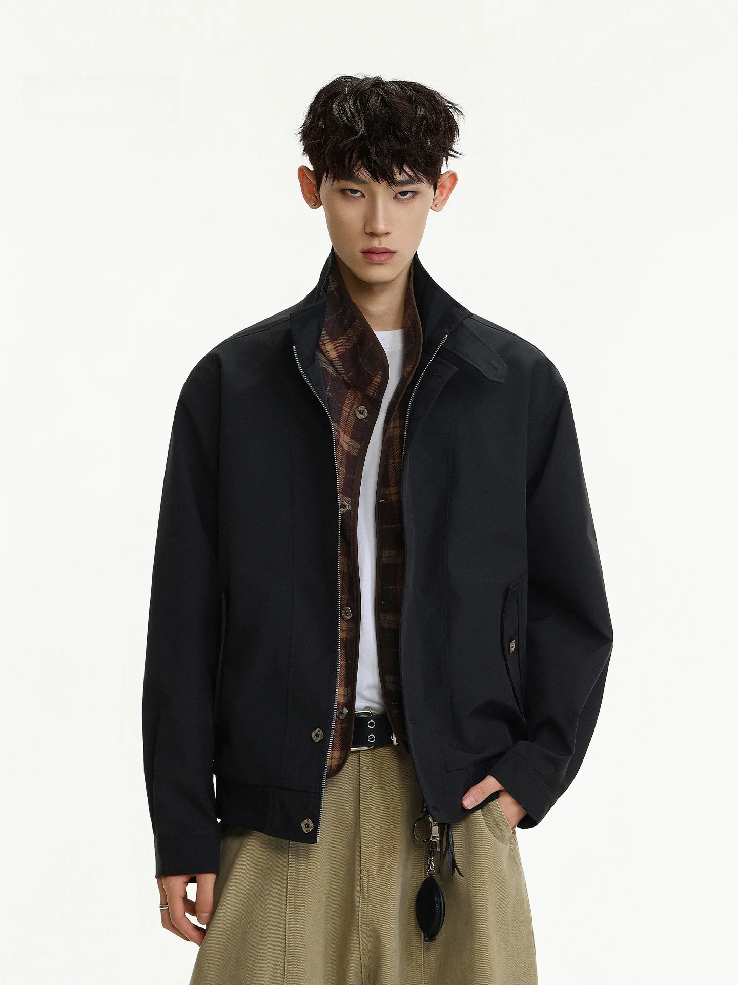 Men's ort Stand Collar Jaet Harlin Sle Autumn Faion Brand American High-End Barn Windbreaker Two-Piece Suit Zipper
Men's ort Stand Collar Jaet Harlin Sle Autumn Faion Brand American High-End Barn Windbreaker Two-Piece Suit Zipper