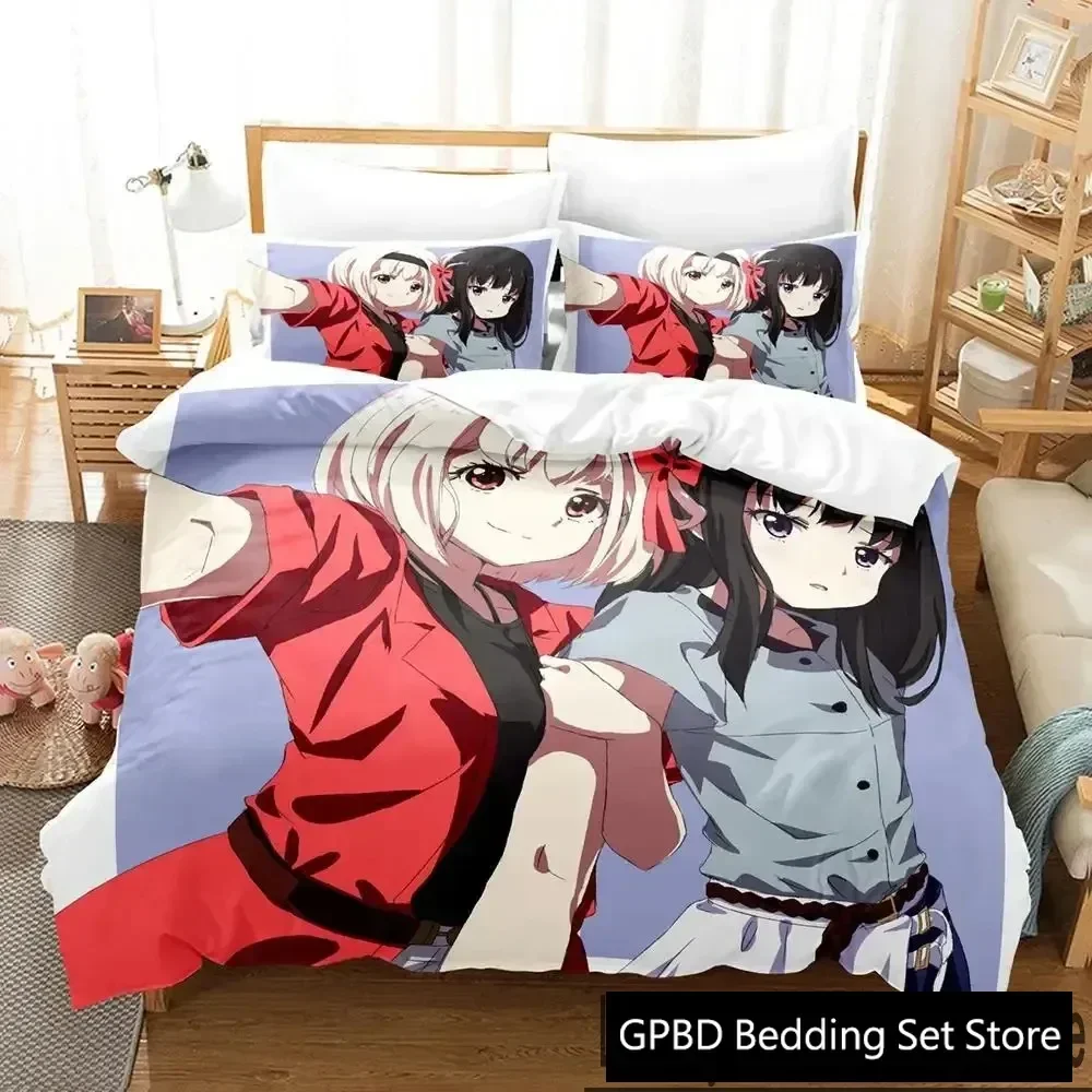 3D Print Anime Lycoris Recoil Comfortable Duvet Quilt Cover Pillowcase Bedding Set Children Bedroom Decoration Home Textile
3D Print Anime Lycoris Recoil Comfortable Duvet Quilt Cover Pillowcase Bedding Set Children Bedroom Decoration Home Textile